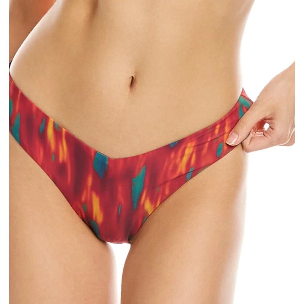 We Wore What Red Colorful Bikini Bottoms